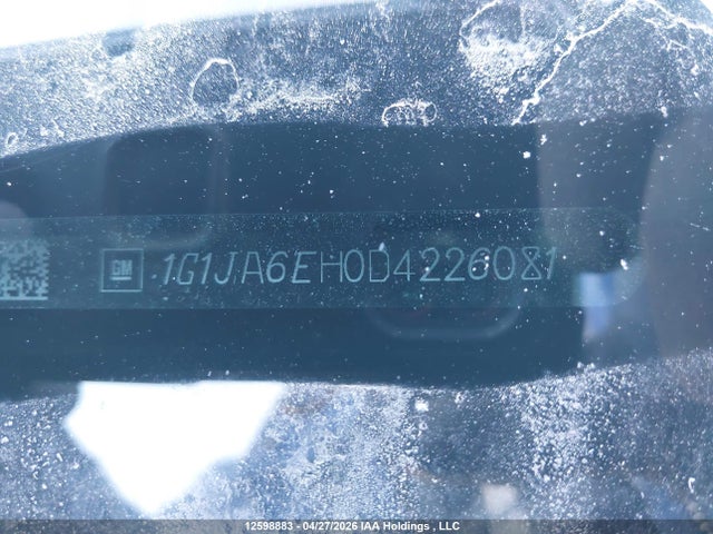12598883 :رقم المزاد ، 1G1JA6EH0D4226081 vin ، 2013 Chevrolet Sonic Ls مزاد بيع
