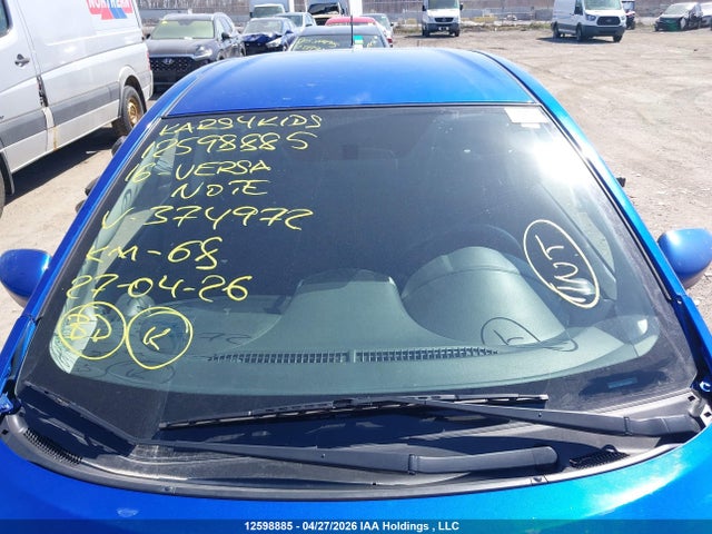 12598885 :رقم المزاد ، 3N1CE2CP6GL374972 vin ، 2016 Nissan Versa Note S/s Plus/sv/sl/sr مزاد بيع
