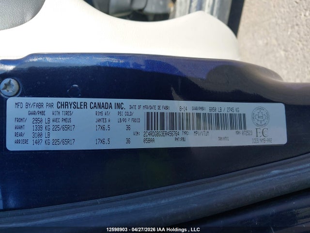 2C4RDGBG3ER456764 Dodge Grand Caravan Se