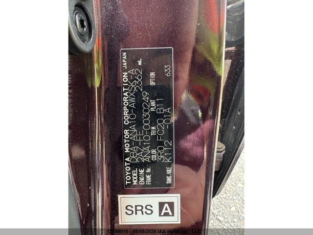 12599010 :رقم المزاد ، ANA100030249 vin ، 2009 Toyota Mark X مزاد بيع