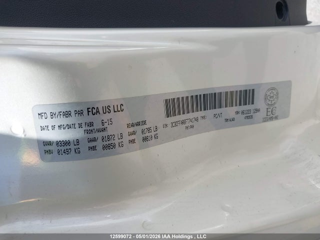 Fiat 500 2015 3C3CFFAR6FT741748 Image 9