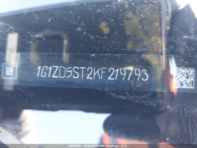 Aukcja sprzedaży 2019 Chevrolet Malibu Lt, vin: 1G1ZD5ST2KF219793, numer aukcji: 12599080