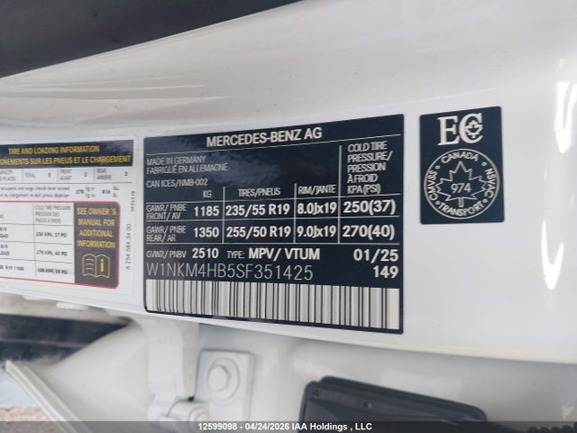 W1NKM4HB5SF351425 Mercedes-Benz Glc 300 4matic