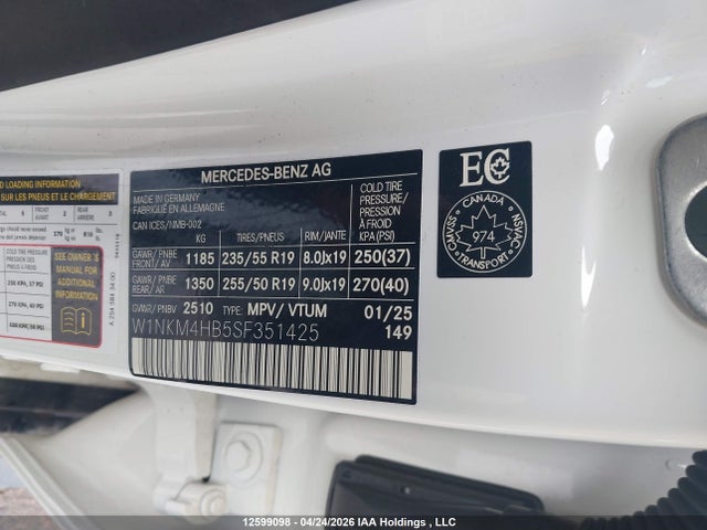 W1NKM4HB5SF351425 Mercedes-Benz Glc 300 4matic