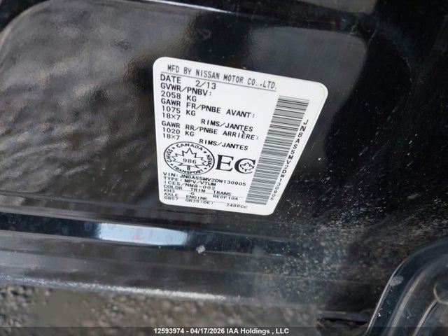 Продажа на аукционе авто 2013 Nissan Rogue S/sl/sv, vin: JN8AS5MV2DW130905, номер лота: 12593974