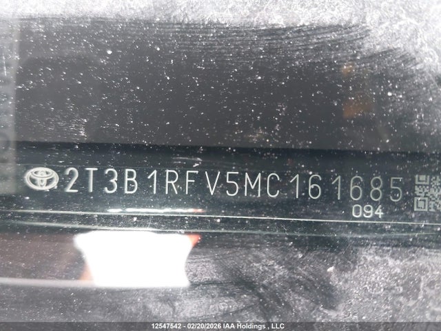 2021 Toyota Rav4 Le მანქანა იყიდება აუქციონზე, vin: 2T3B1RFV5MC161685, აუქციონის ნომერი: 12547542