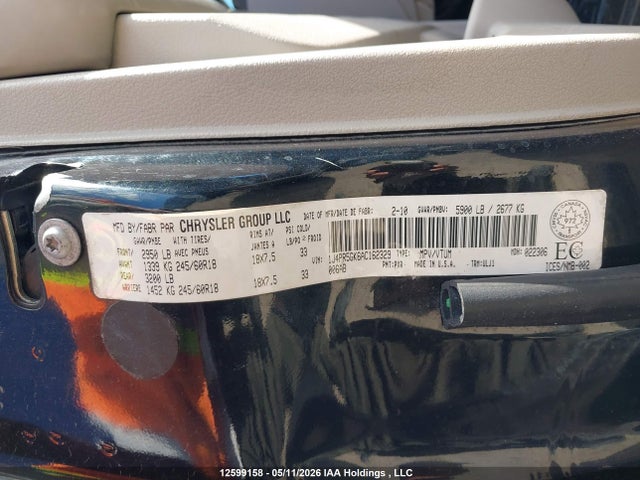 Продажа на аукционе авто 2010 Jeep Grand Cherokee, vin: 1J4PR5GK6AC162329, номер лота: 12599158
