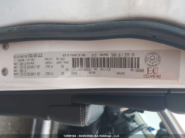 1C4PJLAB3FW695321 Jeep Cherokee Sport