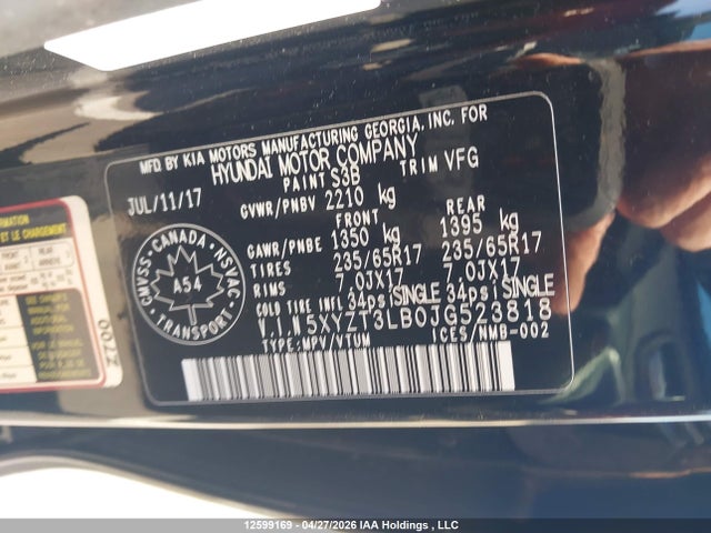 5XYZT3LB0JG523818 Hyundai SANTA FE SPORT