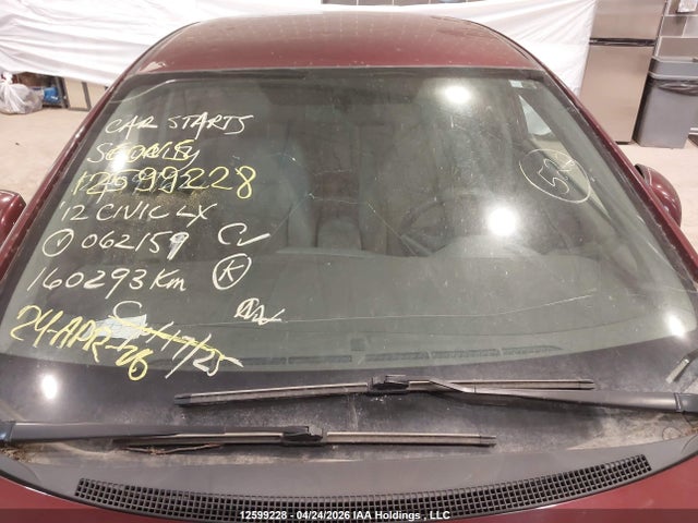 Aukcja sprzedaży 2012 Honda Civic Lx, vin: 2HGFB2F4XCH062159, numer aukcji: 12599228