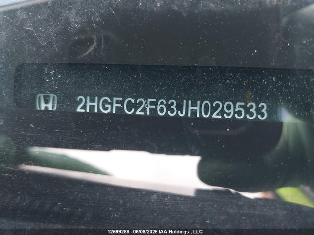Aukcja sprzedaży 2018 Honda Civic, vin: 2HGFC2F63JH029533, numer aukcji: 12599288