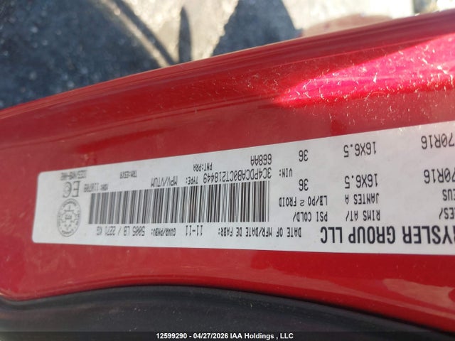 Продажа на аукционе авто 2012 Dodge Journey Se, vin: 3C4PDCAB0CT218449, номер лота: 12599290