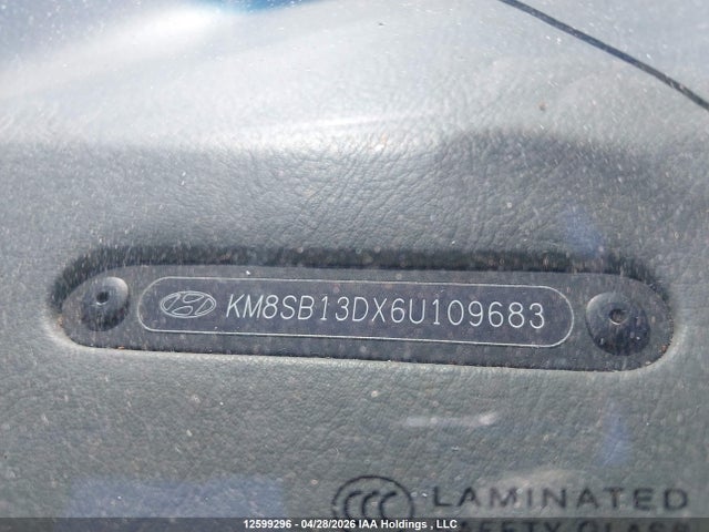 2006 Hyundai Santa Fe Gl V6 მანქანა იყიდება აუქციონზე, vin: KM8SB13DX6U109683, აუქციონის ნომერი: 12599296