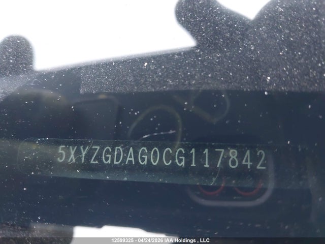 Auction sale of the 2012 Hyundai Santa Fe Gl 3.5, vin: 5XYZGDAG0CG117842, lot number: 12599325