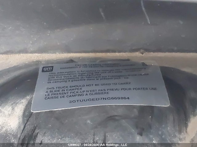 GMC SIERRA 1500 2022 3GTUUGED7NG669864 Image 9