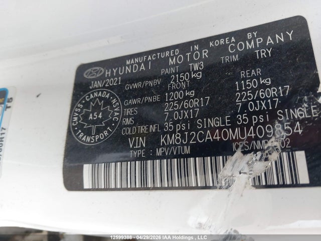 Hyundai TUCSON SE 2021 KM8J2CA40MU409854 Image 18