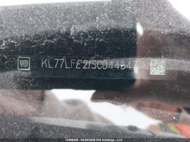 12599426 :رقم المزاد ، KL77LFE21SC044347 vin ، 2025 Chevrolet Trax مزاد بيع