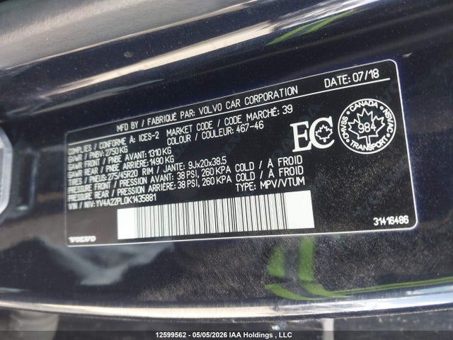 YV4A22PL0K1435881 Volvo Xc90 T6 Inscription