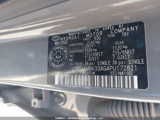 KM8K33AG4PU172821 Hyundai Kona Sel