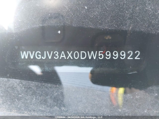 Aukcja sprzedaży 2013 Volkswagen Tiguan 2.0 Tsi Comfortline/2.0 Tsi Highline/2.0 Tsi Trendline, vin: WVGJV3AX0DW599922, numer aukcji: 12599644