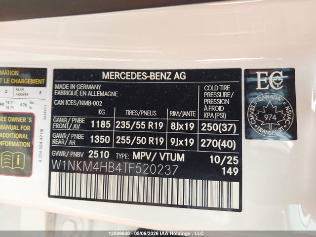W1NKM4HB4TF520237 Mercedes-Benz Glc 300 4matic