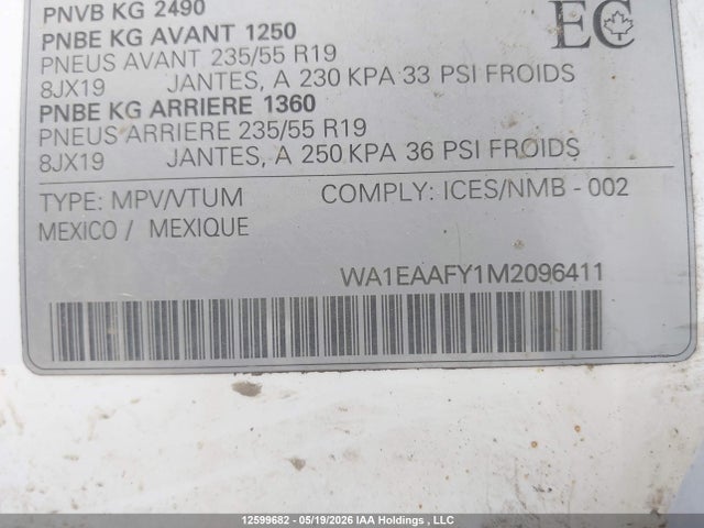 WA1EAAFY1M2096411 Audi Q5 45 Progressiv
