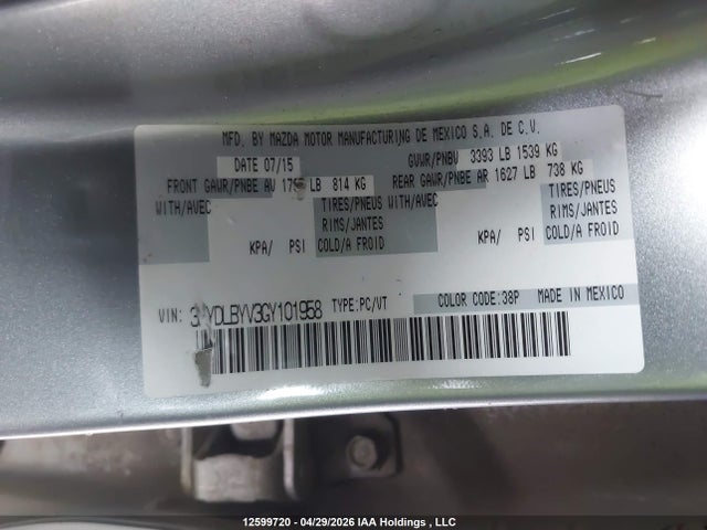3MYDLBYV3GY101958 Toyota Yaris Premium