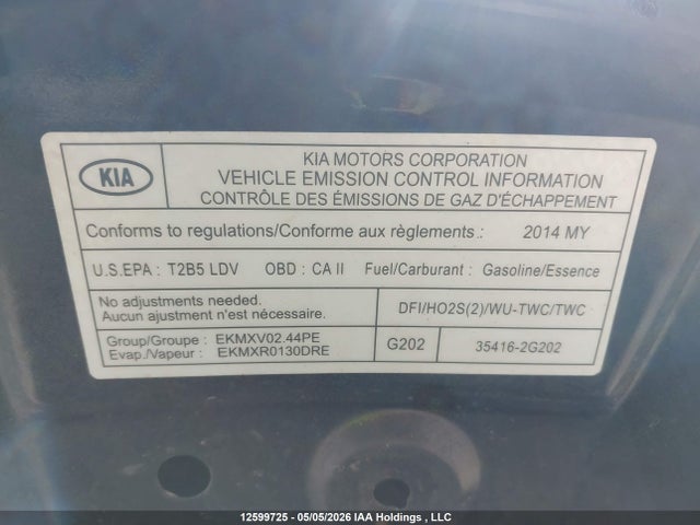 Продажа на аукционе авто 2014 Kia Sorento Lx, vin: 5XYKT3A67EG519357, номер лота: 12599725