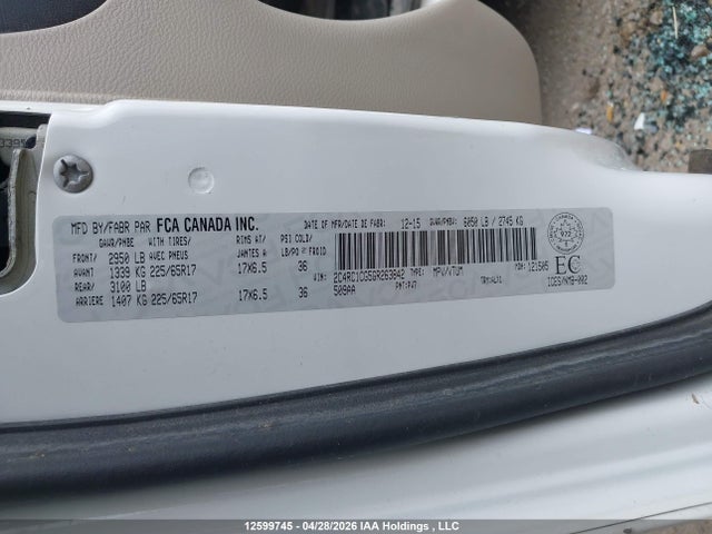 Продажа на аукционе авто 2016 Chrysler Town & Country Touring L, vin: 2C4RC1CG5GR263842, номер лота: 12599745