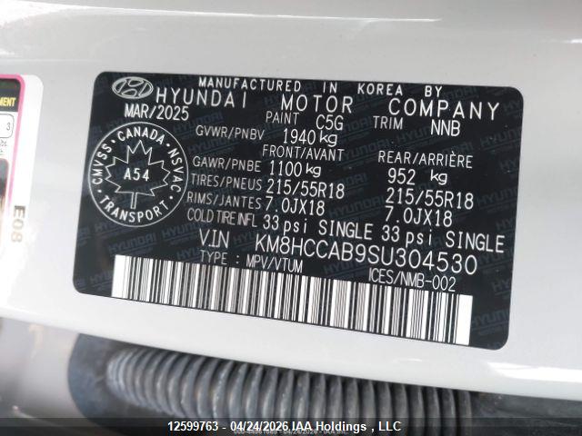 2025 Hyundai Kona Sel მანქანა იყიდება აუქციონზე, vin: KM8HCCAB9SU304530, აუქციონის ნომერი: 12599763
