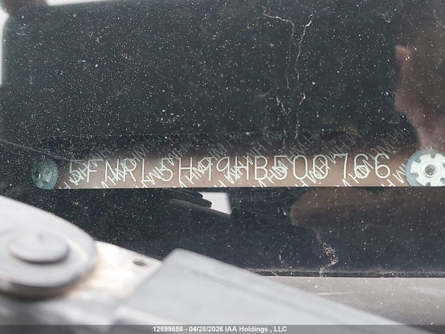 12599856 :رقم المزاد ، 5FNRL5H99HB500766 vin ، 2017 Honda Odyssey Touring/touring Elite مزاد بيع