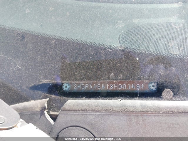 Продаж на аукціоні авто 2008 Honda Civic, vin: 2HGFA16418H001481, номер лоту: 12599864