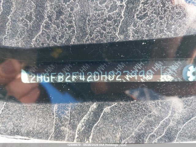 12599870 :رقم المزاد ، 2HGFB2F42DH027990 vin ، 2013 Honda Civic مزاد بيع