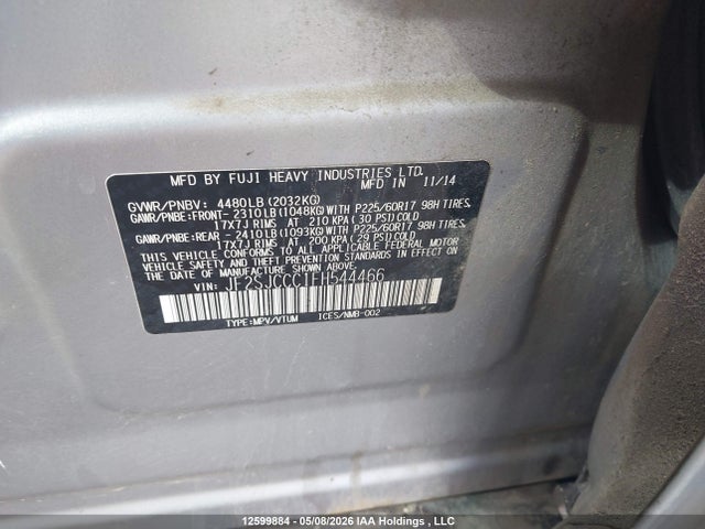 JF2SJCCC1FH544466 Subaru Forester