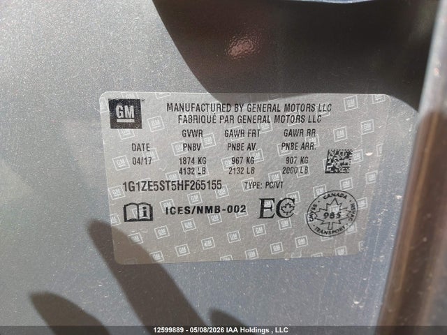 1G1ZE5ST5HF265155 Chevrolet MALIBU 1LT