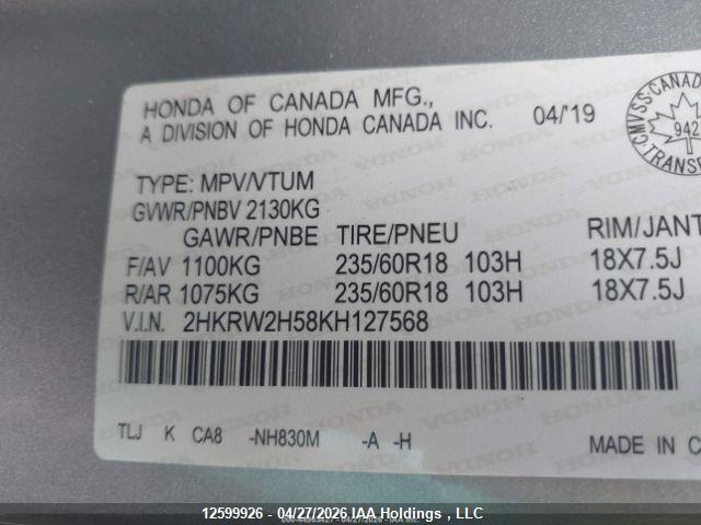 2HKRW2H58KH127568 Honda CR-V