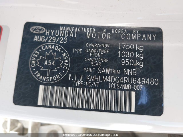 Aukcja sprzedaży 2024 Hyundai Elantra Preferred, vin: KMHLM4DG4RU649480, numer aukcji: 12599929