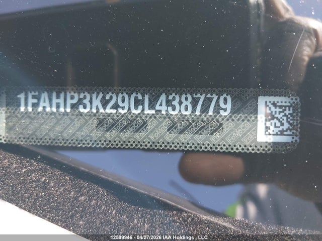 12599946 :رقم المزاد ، 1FAHP3K29CL438779 vin ، 2012 Ford Focus Se مزاد بيع