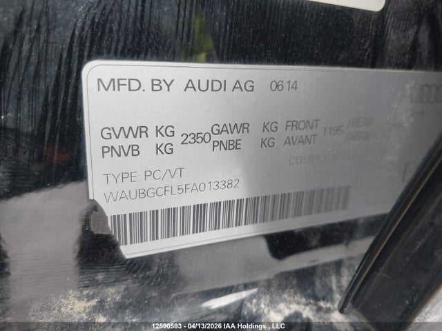 Aukcja sprzedaży 2015 Audi S4 3.0t Progressiv/3.0t Progressiv Plus, vin: WAUBGCFL5FA013382, numer aukcji: 12590593
