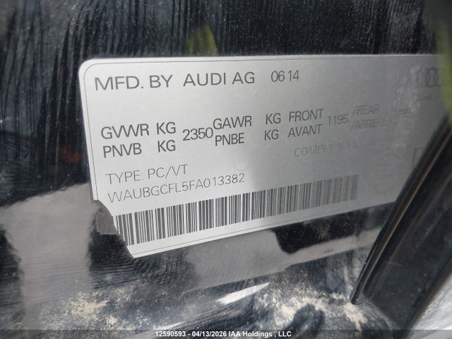 Aukcja sprzedaży 2015 Audi S4 3.0t Progressiv/3.0t Progressiv Plus, vin: WAUBGCFL5FA013382, numer aukcji: 12590593