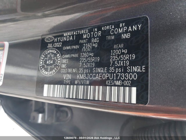 Продаж на аукціоні авто 2023 Hyundai Tucson N Line Awd, vin: KM8JCCAE0PU173300, номер лоту: 12600078
