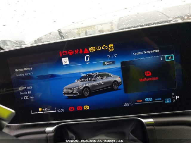 Aukcja sprzedaży 2022 Mercedes-benz S 500 4matic, vin: W1K6F6DB0NA068832, numer aukcji: 12600099