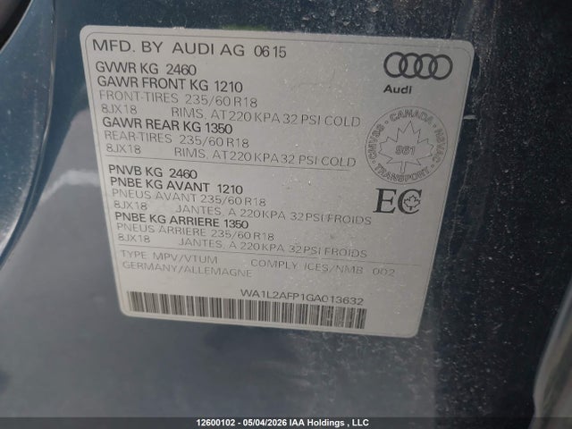 WA1L2AFP1GA013632 Audi Q5 Premium Plus