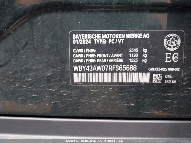 BMW I4 Edrive35 2024 WBY43AW07RFS65688 Image 18