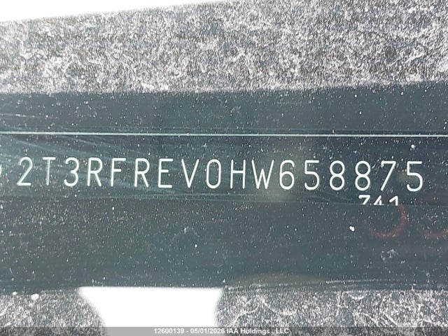 2017 Toyota Rav4 Xle მანქანა იყიდება აუქციონზე, vin: 2T3RFREV0HW658875, აუქციონის ნომერი: 12600139