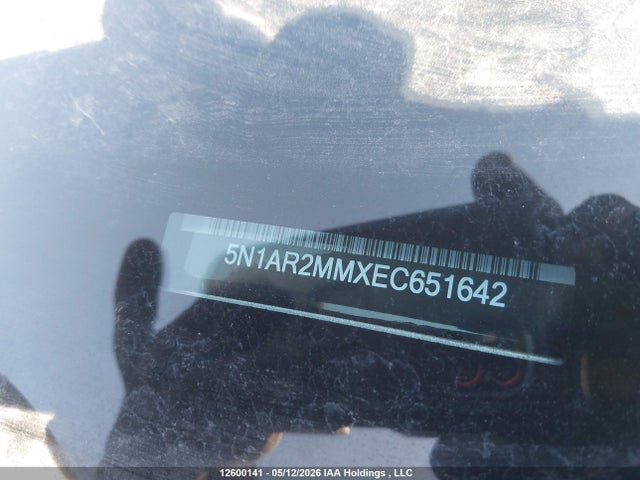 5N1AR2MMXEC651642 Nissan Pathfinder S/sv/sl/platinum