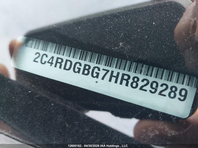 Aukcja sprzedaży 2017 Dodge Grand Caravan Se, vin: 2C4RDGBG7HR829289, numer aukcji: 12600162