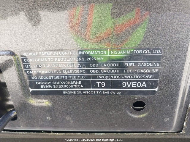 3N1CN8EV6SL864156 Nissan VERSA SV