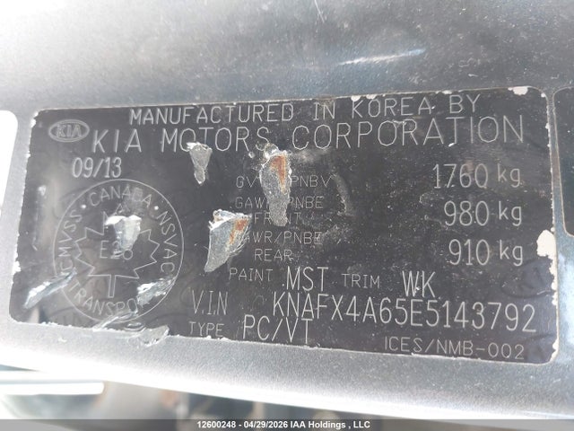 Продажа на аукционе авто 2014 Kia Forte 1.8l Lx/1.8l Lx+/1.8l Se, vin: KNAFX4A65E5143792, номер лота: 12600248