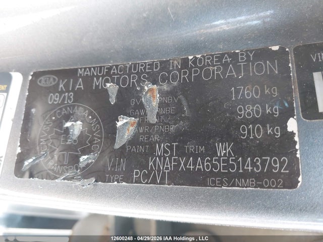 Продажа на аукционе авто 2014 Kia Forte 1.8l Lx/1.8l Lx+/1.8l Se, vin: KNAFX4A65E5143792, номер лота: 12600248